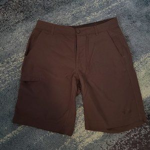 The North Face Cargo Shorts Hiking Ripstop Nylon Gray Drawstring Mens 32
